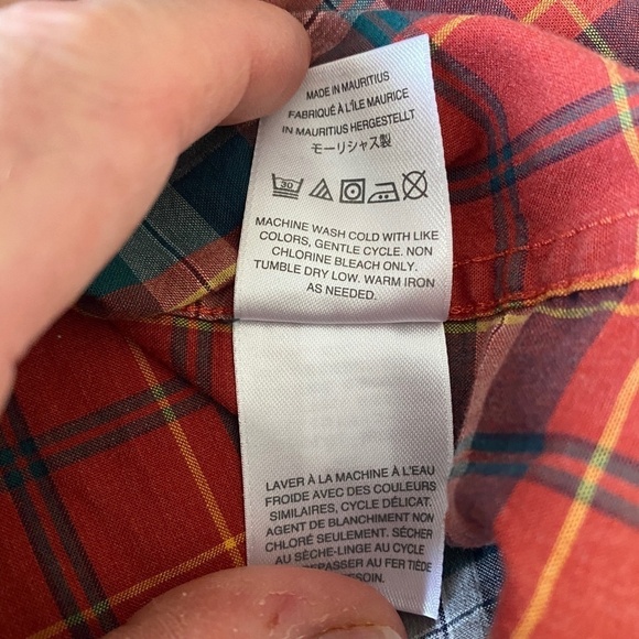 J. Crew Mercantile Flex Men's Red Plaid Long Sleeve Button Down Shirt Size Large - Picture 7 of 11